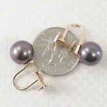 Load image into Gallery viewer, 14k-yellow-gold-french-screw-back-black-pearl-1000725