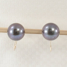 Load image into Gallery viewer, 14k-yellow-gold-french-screw-back-black-pearl-1000725