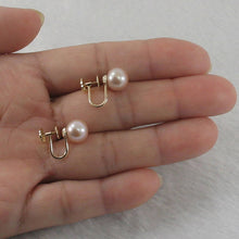 Load image into Gallery viewer, 14k Yellow Gold French Screw-Back Lavender Pearl Earrings