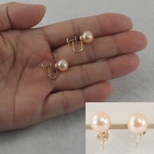 Load image into Gallery viewer, 14k Yellow Gold French Screw-Back Pink Cultured Pearl Earrings