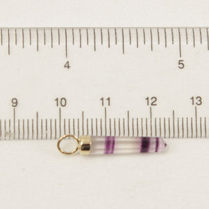 14K Yellow Gold Hexagonal Amethyst Crystal Pendant