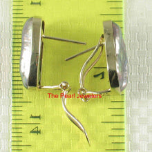 Load image into Gallery viewer, Solid 14k Yellow Gold Omega Clip Black Biwa Pearl Earrings