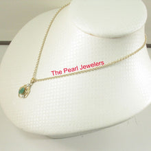 Load image into Gallery viewer, 14K Yellow Gold Pear Emerald &amp; Diamond Pendant