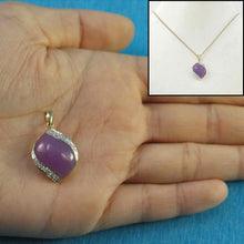 Load image into Gallery viewer, S-Shape Lavender Jade 14k Gold Pendant