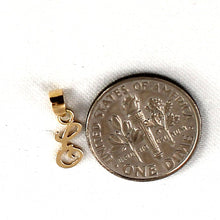 Load image into Gallery viewer, 14K Yellow Gold Script Initial E Pendant Charm