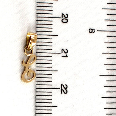 14K Yellow Gold Script Initial E Pendant Charm