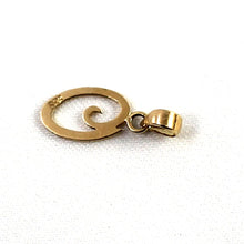 Load image into Gallery viewer, 14K Yellow Gold Script Initial O Pendant Charm