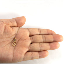 Load image into Gallery viewer, 14K Yellow Gold Script Initial O Pendant Charm