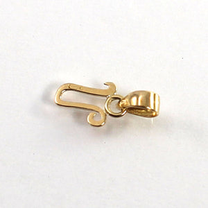 14K Yellow Gold Script Initial U Pendant Charm