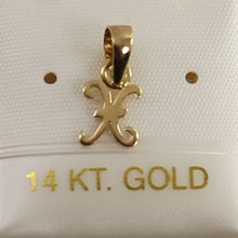 Load image into Gallery viewer, 14K Yellow Gold Script Initial X Pendant Charm