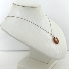 Load image into Gallery viewer, 14kt Solid Yellow Gold Hawaiian Plumeria Design Red Jade Pendant Necklace