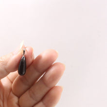 Load image into Gallery viewer, 14kt Solid White Gold Pear Black Onyx Pendant Necklace