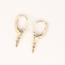 Load image into Gallery viewer, Pair of 14K Solid Yellow Gold Unique Lever Back Split Ring Earring Component