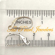 Load image into Gallery viewer, Pair of 14K Solid White Gold Lever Back Findings with Eye Pin (0.7mm)