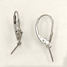 Load image into Gallery viewer, Pair of 14K Solid White Gold Lever Back Findings with Eye Pin (0.7mm)