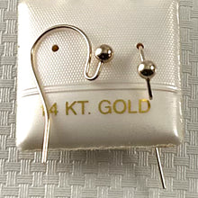 Load image into Gallery viewer, 150163-14-kt.-Gold-3mm-Ball-End-Ear-Wires-Fish-Hook-Earrings-Perfect-For-DIY