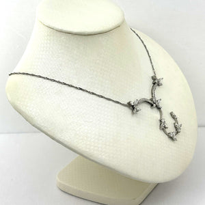 18K Solid White Gold Diamond Necklace – 2.80 Carat