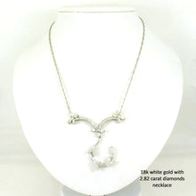 Load image into Gallery viewer, 18K Solid White Gold Diamond Necklace – 2.80 Carat