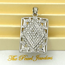 Load image into Gallery viewer, 18k Solid White Gold Diamond Pendant Necklace