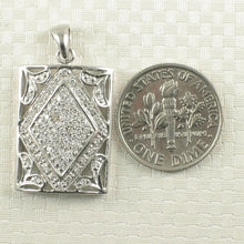 Load image into Gallery viewer, 18k Solid White Gold Diamond Pendant Necklace