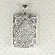 Load image into Gallery viewer, 18k Solid White Gold Diamond Pendant Necklace