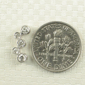 18k Solid White Gold Diamond Pendant Charm
