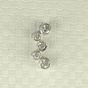 18k Solid White Gold Diamond Pendant Charm