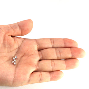 18k Solid White Gold Diamond Pendant Charm