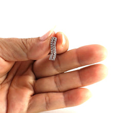 Load image into Gallery viewer, 18k Solid White Gold Multi-Diamond Pendant Necklace