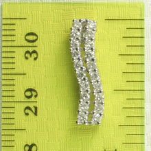 Load image into Gallery viewer, 18k Solid White Gold Multi-Diamond Pendant Necklace