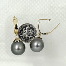 Load image into Gallery viewer, 1T00140B CLASSIC COLLECTION TAHITIAN 13 MM PEARL DANGLE EARRINGS