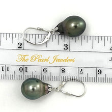 Load image into Gallery viewer, 1T00325B CLASSIC COLLECTION TAHITIAN BAROQUE 12 MM PEARL DANGLE EARRINGS 14KT WHITE GOLD