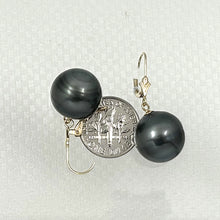 Load image into Gallery viewer, 1T01021-Tahitian-Pearl-Earrings-with-Leverback-14.5mm