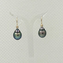 Load image into Gallery viewer, 1T02632-14K-Yellow-Gold-Tahitian-Pearls-Shepherds-Wire-Earrings