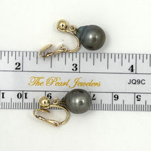Load image into Gallery viewer, 1TS0141-Clip-Collection-Tahitian-11mm-Pearl-Dangle-Earrings-for-Non-Pierced
