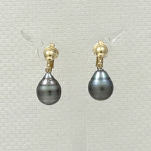 Load image into Gallery viewer, 1TS0141-Clip-Collection-Tahitian-11mm-Pearl-Dangle-Earrings-for-Non-Pierced
