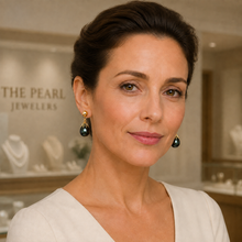 Load image into Gallery viewer, Non Pierced Baroque Tahitian Pearl Dangle Earrings – 14k Yellow Gold &amp; Fill