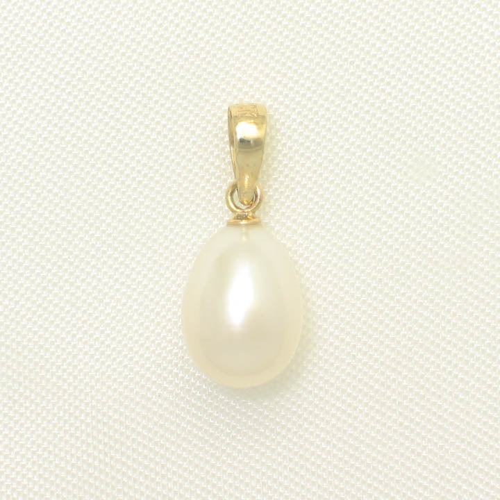 AAA 8-8.5mm Cultured Pearl Pendant – 14k Yellow Gold Bail