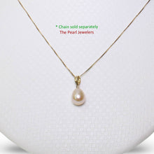 Load image into Gallery viewer, AAA Pink Freshwater Pearl Pendant – 14k Yellow Gold + Box Chain