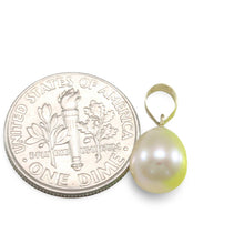 Load image into Gallery viewer, AAA Pink Freshwater Pearl Pendant – 14k Yellow Gold + Box Chain