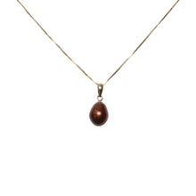 Load image into Gallery viewer, AAA Chocolate Freshwater Pearl Pendant – 14k Yellow Gold