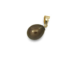 Load image into Gallery viewer, AAA Chocolate Freshwater Pearl Pendant – 14k Yellow Gold