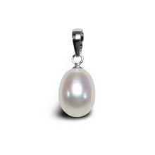 Load image into Gallery viewer, AAA White Freshwater Pearl Pendant – 14k White Gold