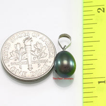 Load image into Gallery viewer, AAA Black Freshwater Pearl Pendant – 14k White Gold Box Chain