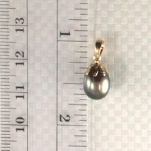 Load image into Gallery viewer, AAA Black Pearl Pendant – 14k Yellow Gold Claw Cap