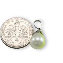 Load image into Gallery viewer, White Pearl Claw Pendant – 14k White Gold