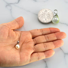 Load image into Gallery viewer, White Pearl Claw Pendant – 14k White Gold