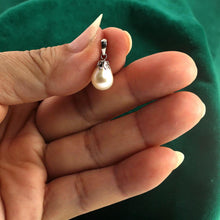 Load image into Gallery viewer, White Pearl Claw Pendant – 14k White Gold