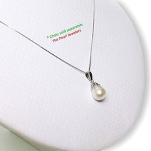 Load image into Gallery viewer, White Pearl Claw Pendant – 14k White Gold