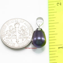 Load image into Gallery viewer, Black Pearl Pendant – 14k White Gold Claw Bail